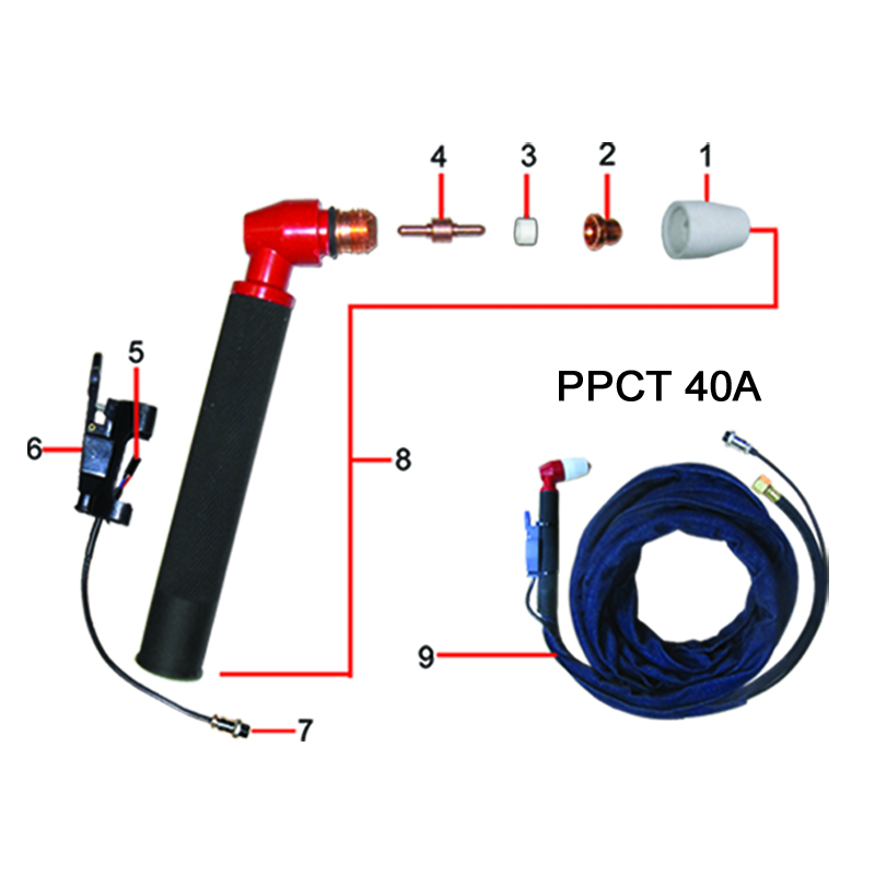 POWERCRAFT AIR PLASMA TORCH – PPT31-5 (PPCT 40A)