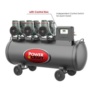 POWERCRAFT OIL FREE HORIZONTAL AIR COMPRESSOR 6HP 200 LITERS - PACO 60200A